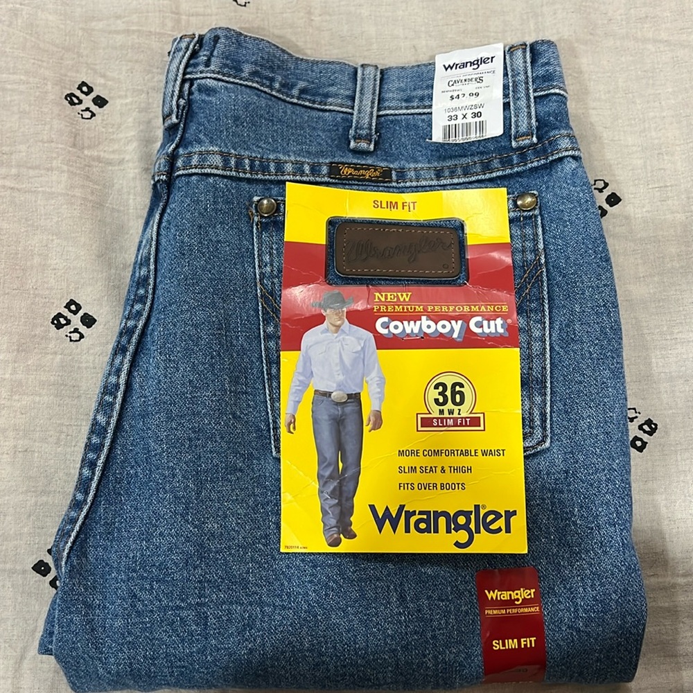 Wrangler cowboy cut slim fit jeans size 33x30